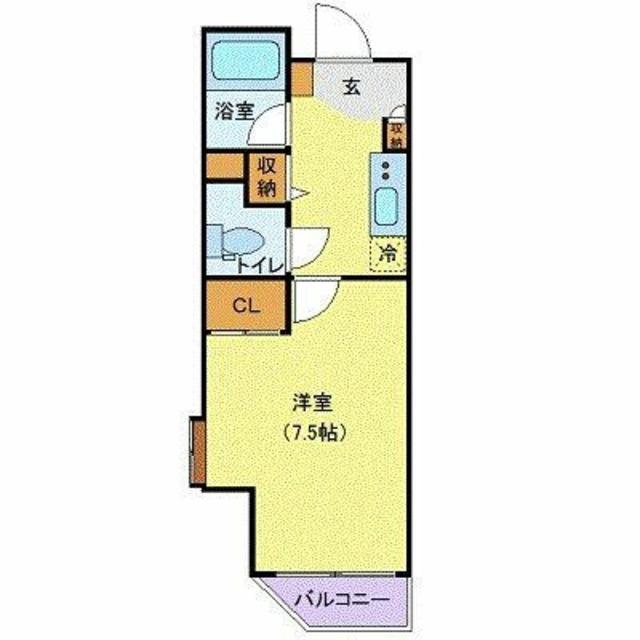 NSコート139REX新橋(1K/2階)の間取り写真