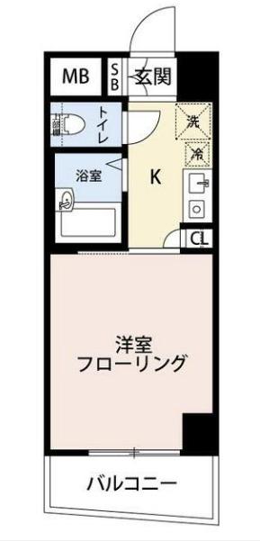 マイナビSTAYミライエ学芸大学ウエスト(1K/4階)の間取り写真