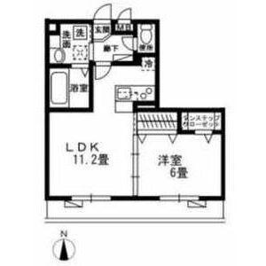 ラ・メージュ百合丘(1LDK/1階)の間取り写真