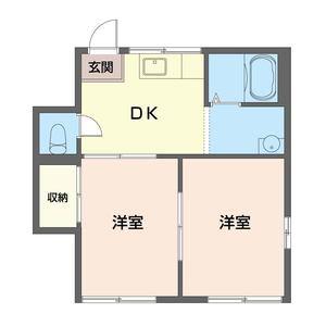 サングリーン桂台(2K/2階)の間取り写真