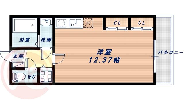 フォレステージュ靭公園(ワンルーム/11階)の間取り写真