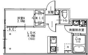 SAIRIS 五香南(1LDK/3階)の間取り写真