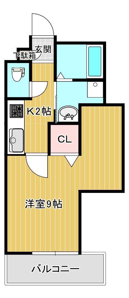 YSBLD.22(1K/2階)の間取り写真