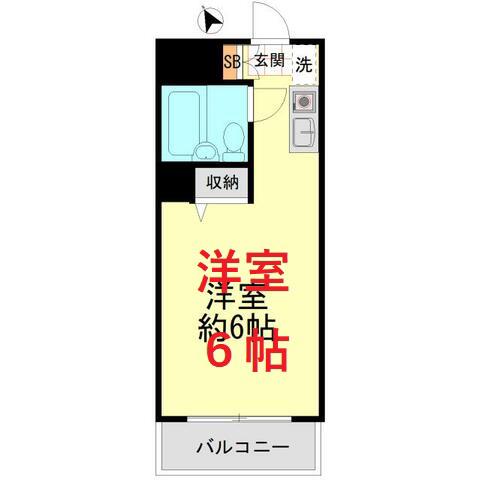 アイディ平和島(ワンルーム/4階)の間取り写真