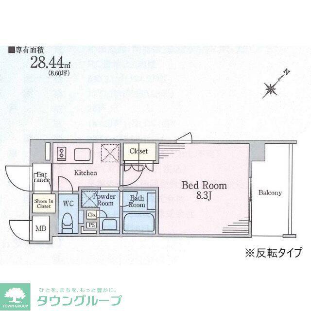 リージア代々木ウエスト(1K/6階)の間取り写真