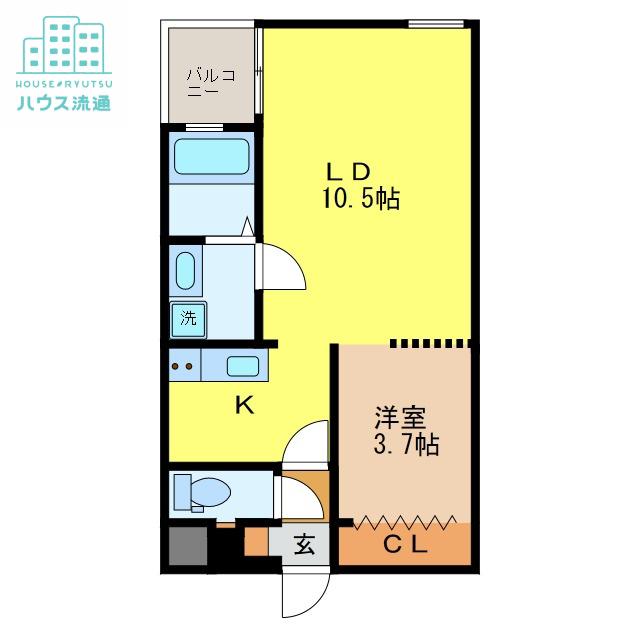 CON TE PARTIRO(1LDK/2階)の間取り写真
