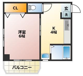 ヴェルティマツモト(1K/3階)の間取り写真