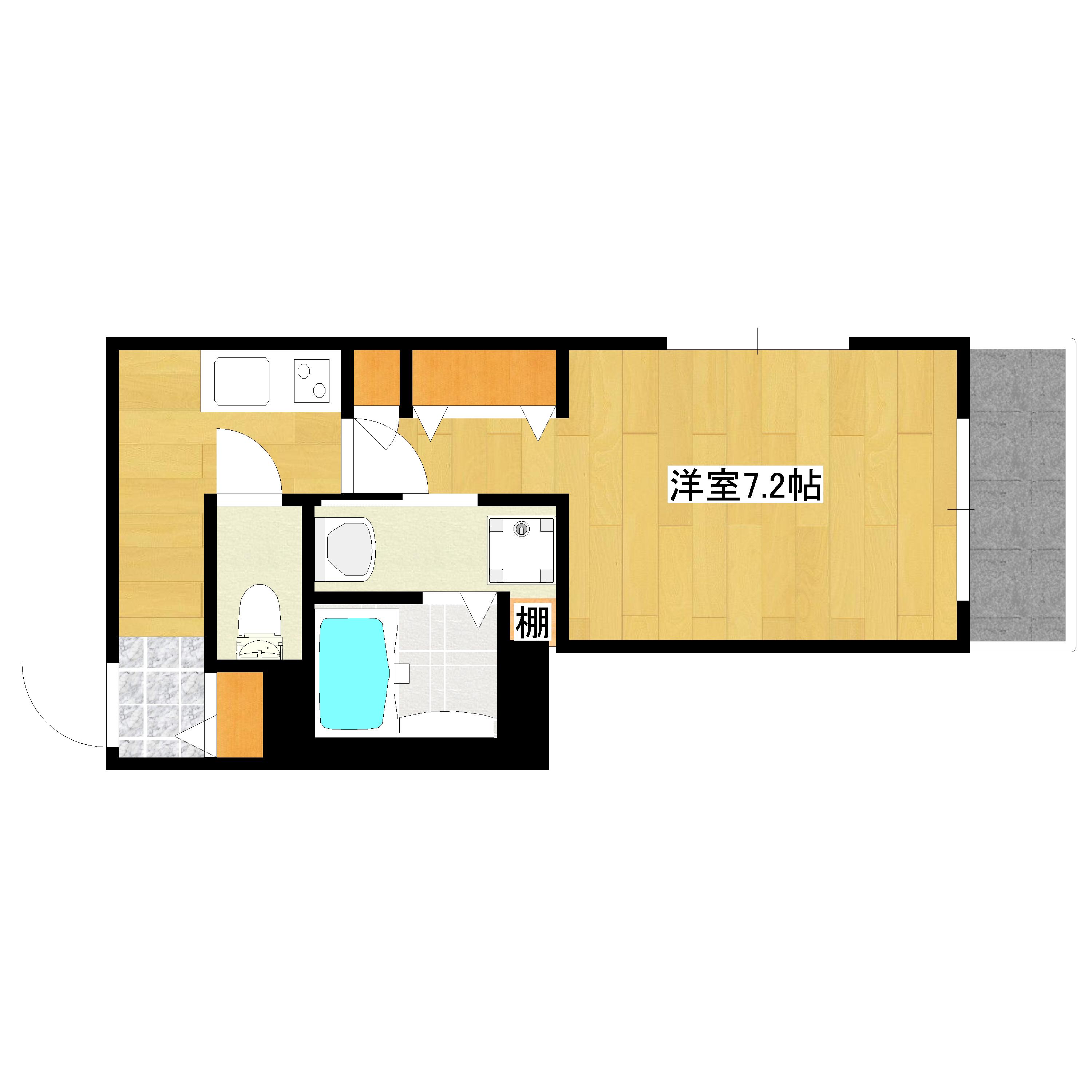 HEBEL MAISON壱番館ヘーベルメゾンイチバンカン(1K/3階)の間取り写真