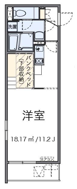 アプローズ(ワンルーム/3階)の間取り写真