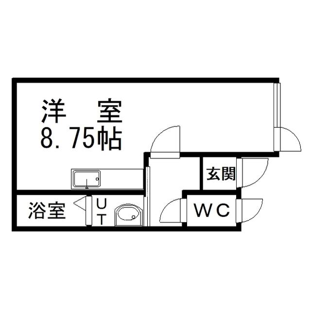 グリーンヒル88(ワンルーム/2階)の間取り写真