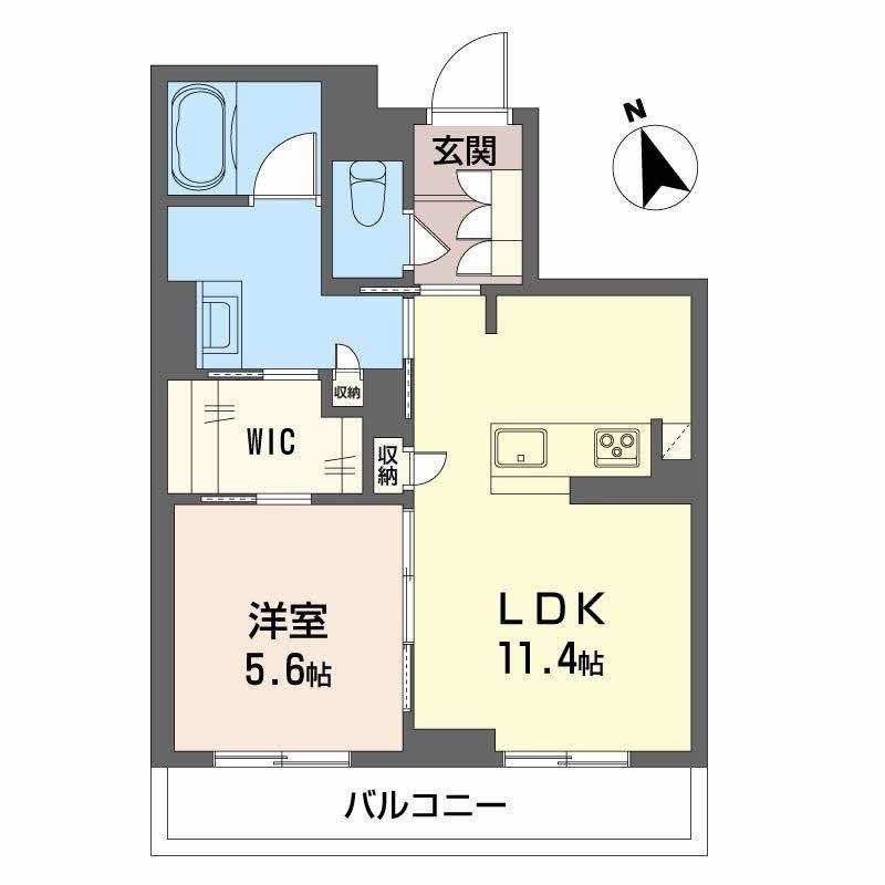 サンシャインSTN(1LDK/2階)の間取り写真