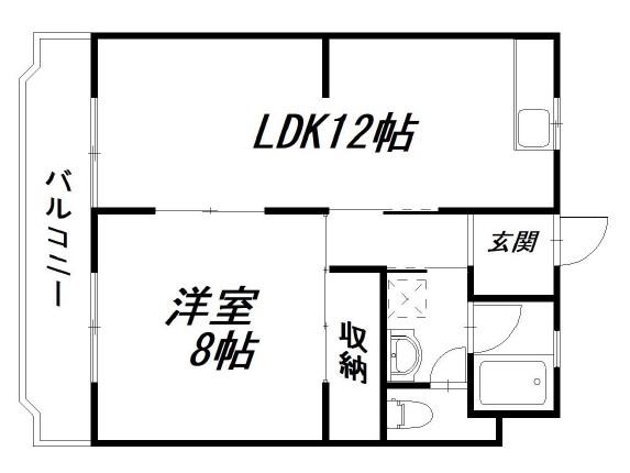 LIANGE Aリアンジュ(1LDK/3階)の間取り写真