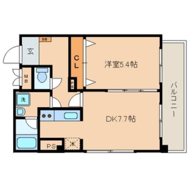 LEVANTE A(1LDK/1階)の間取り写真