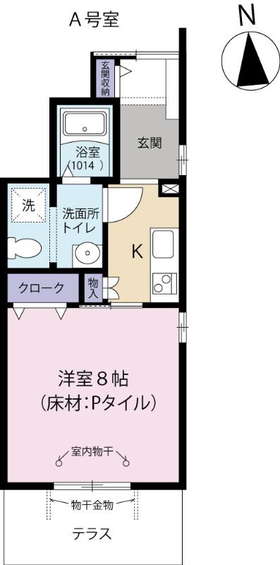 VILLA PENTA(1K/1階)の間取り写真