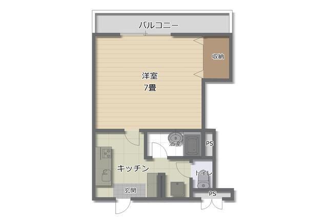 エトワールIII(1K/2階)の間取り写真
