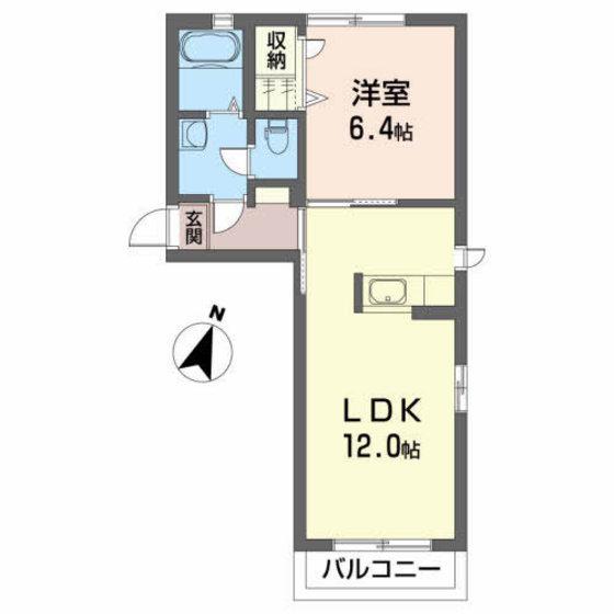 エリス638(1LDK/2階)の間取り写真