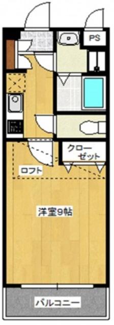 サンティール内橋(1K/2階)の間取り写真