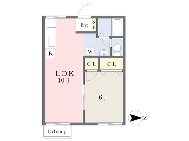 STハイツ柳生(1LDK/2階)の間取り写真