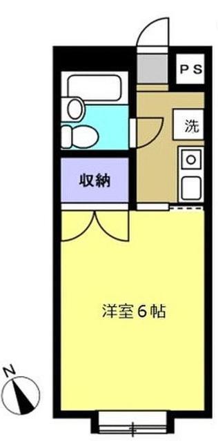 関戸マンション(1K/2階)の間取り写真