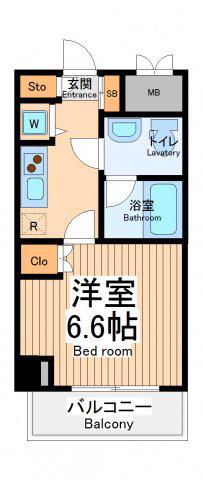 コンデ相模原(1K/2階)の間取り写真