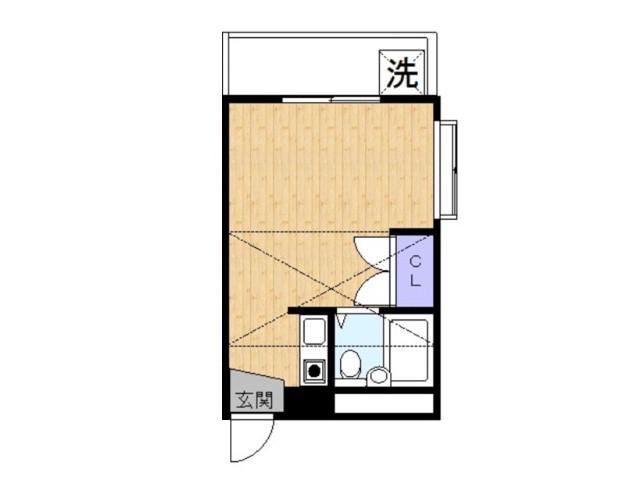 ベルメゾン四季(ワンルーム/3階)の間取り写真