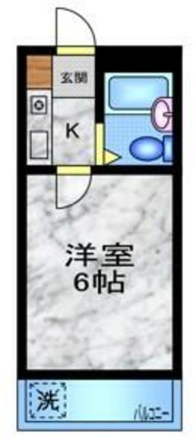 ヴィラ田無(1K/1階)の間取り写真