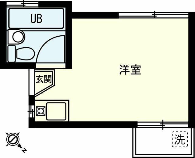 経堂5丁目アパート(ワンルーム/2階)の間取り写真