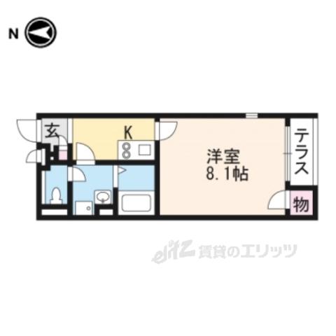 レオネクストますが(1K/1階)の間取り写真