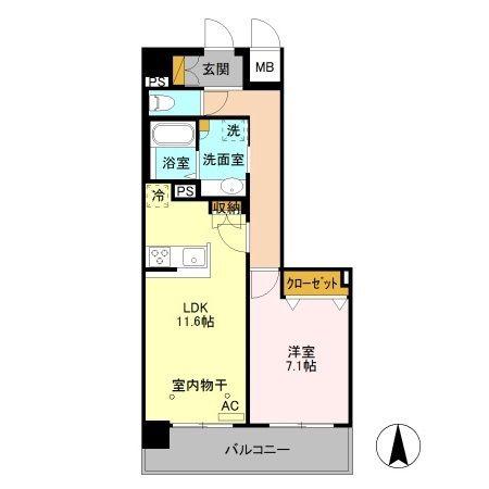 VILLA DEST OHTE(1LDK/3階)の間取り写真