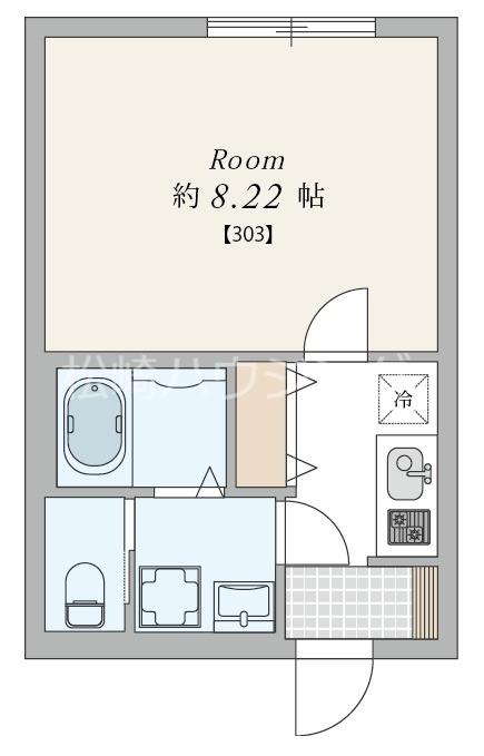 新井4丁目マンション(1K/3階)の間取り写真