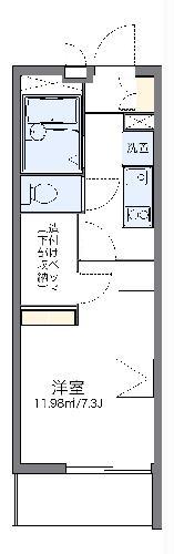 レオパレスエターナルI(1K/1階)の間取り写真