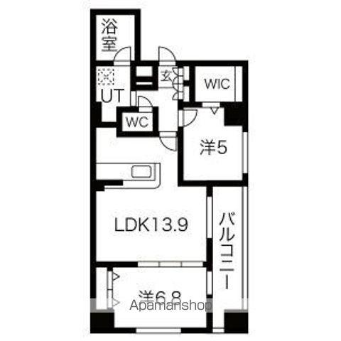 スパシエ新板橋(2LDK/11階)の間取り写真