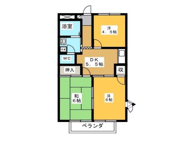 熊沢コーポ(3DK/3階)の間取り写真