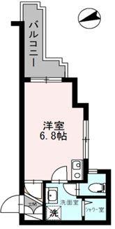 フェニックス厚木(ワンルーム/4階)の間取り写真