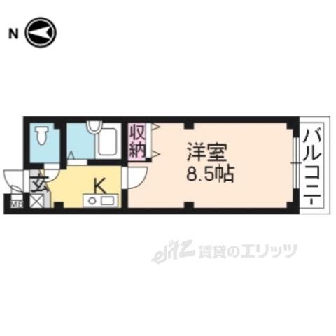 サムティ上堀川(1K/3階)の間取り写真