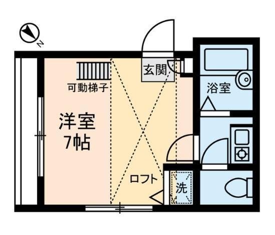 シャンテ鷲神社前(1K/3階)の間取り写真