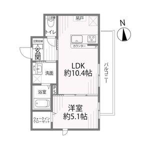 マノワール今里(1LDK/3階)の間取り写真