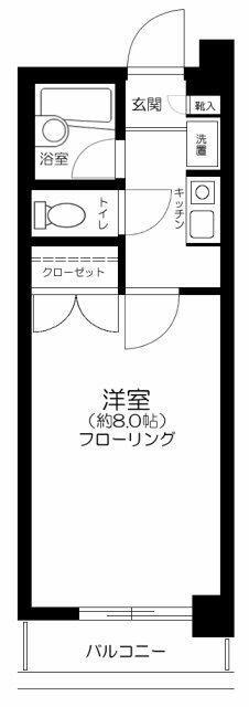ラ・リーヴ氷川台(1K/6階)の間取り写真