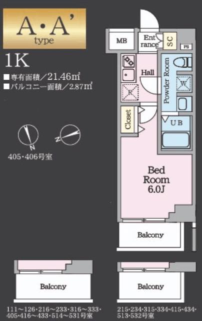 HYS TODA MAXIV(1K/2階)の間取り写真