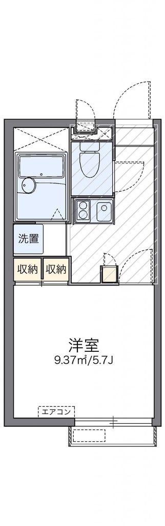 レオパレスアフロディーテ(1K/2階)の間取り写真