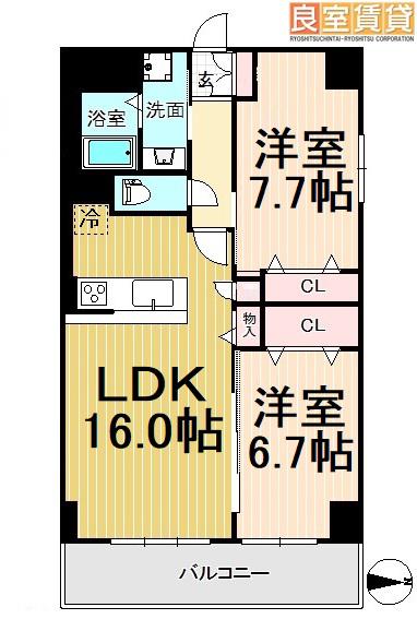 インプルーブ金山(3LDK/8階)の間取り写真