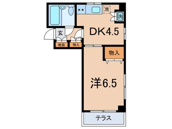 メゾン中川(1DK/1階)の間取り写真