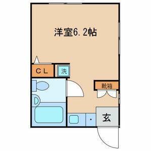 Bオアシス要町(ワンルーム/2階)の間取り写真