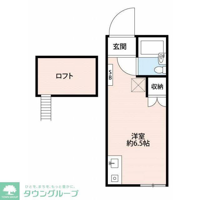 サンライズ(ワンルーム/2階)の間取り写真
