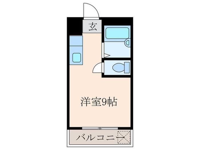 ジョイフル天神(ワンルーム/3階)の間取り写真