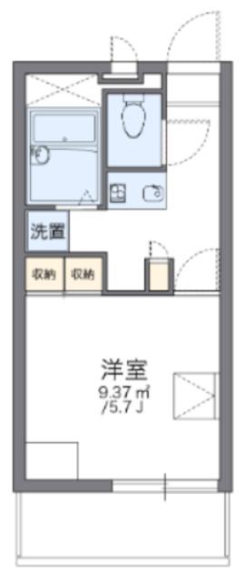 レオパレスSKK・マンションIII(1K/2階)の間取り写真
