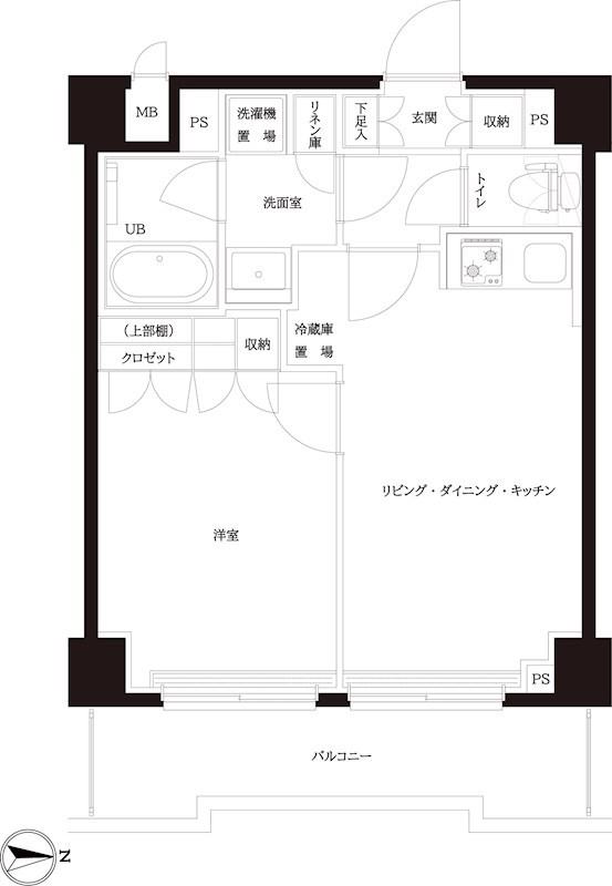 ルーブル志村坂上(1LDK/6階)の間取り写真