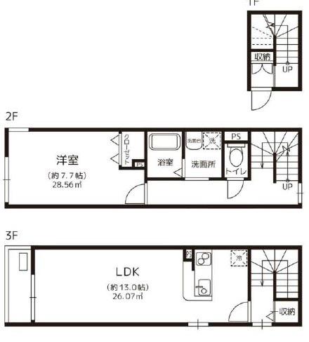 レピュア池袋西(1LDK/2階)の間取り写真