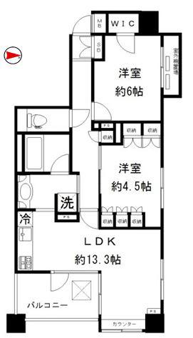 ファミールヒルズ本郷東大前(2LDK/3階)の間取り写真