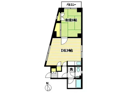 アドバンスかねこ(1DK/3階)の間取り写真